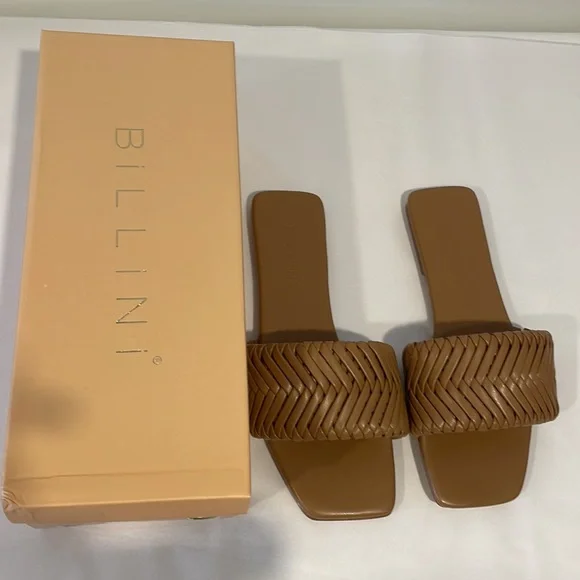 BILLINI | FEVA WOVEN SLIDES SANDALS | CHOCOLATE BROWN - Picture 6 of 8